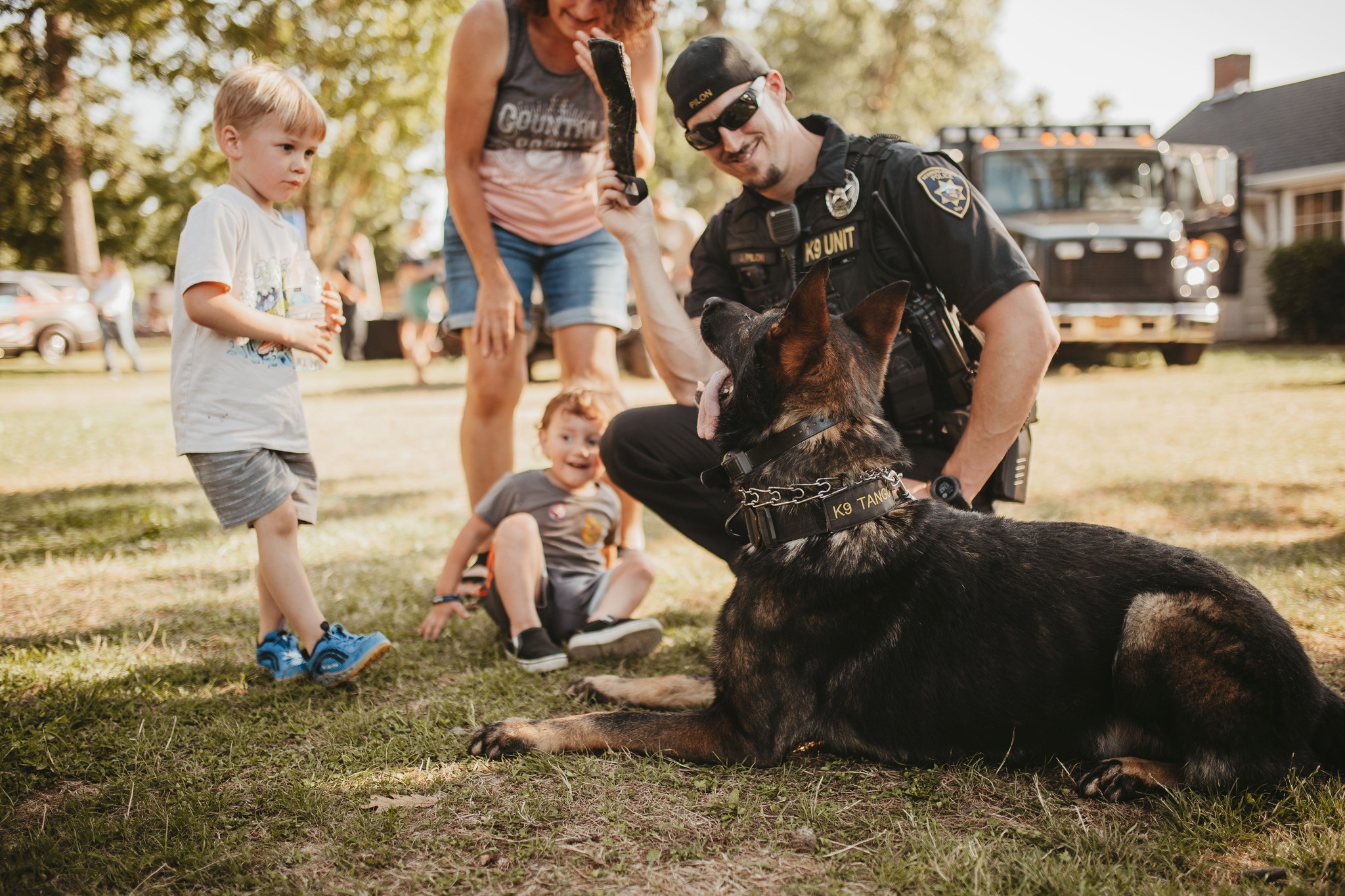 police officer with canine