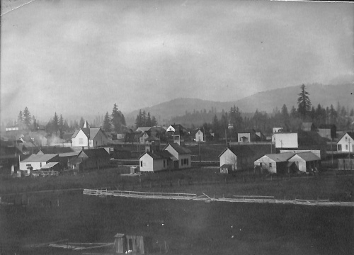 Historic Photo of Newberg Settlement from 1887